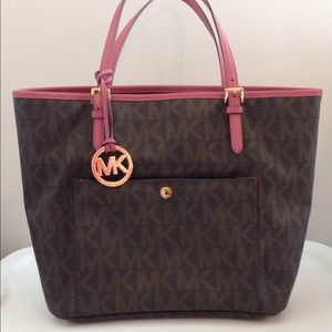 Michael Kors big tote brown/pink